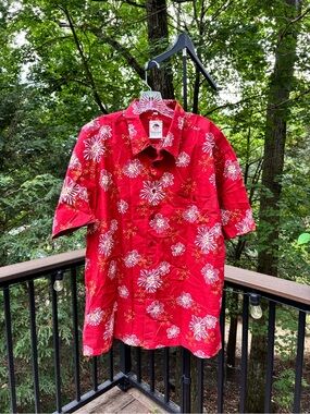 Men's Red Keris Fashion 100% Cotton Prints Size XL